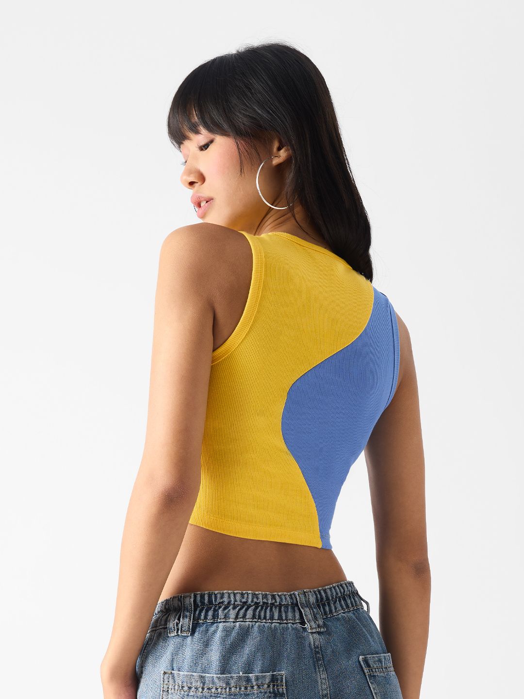 Buy Colourblock: Tropical Breeze Cropped Tank Tops