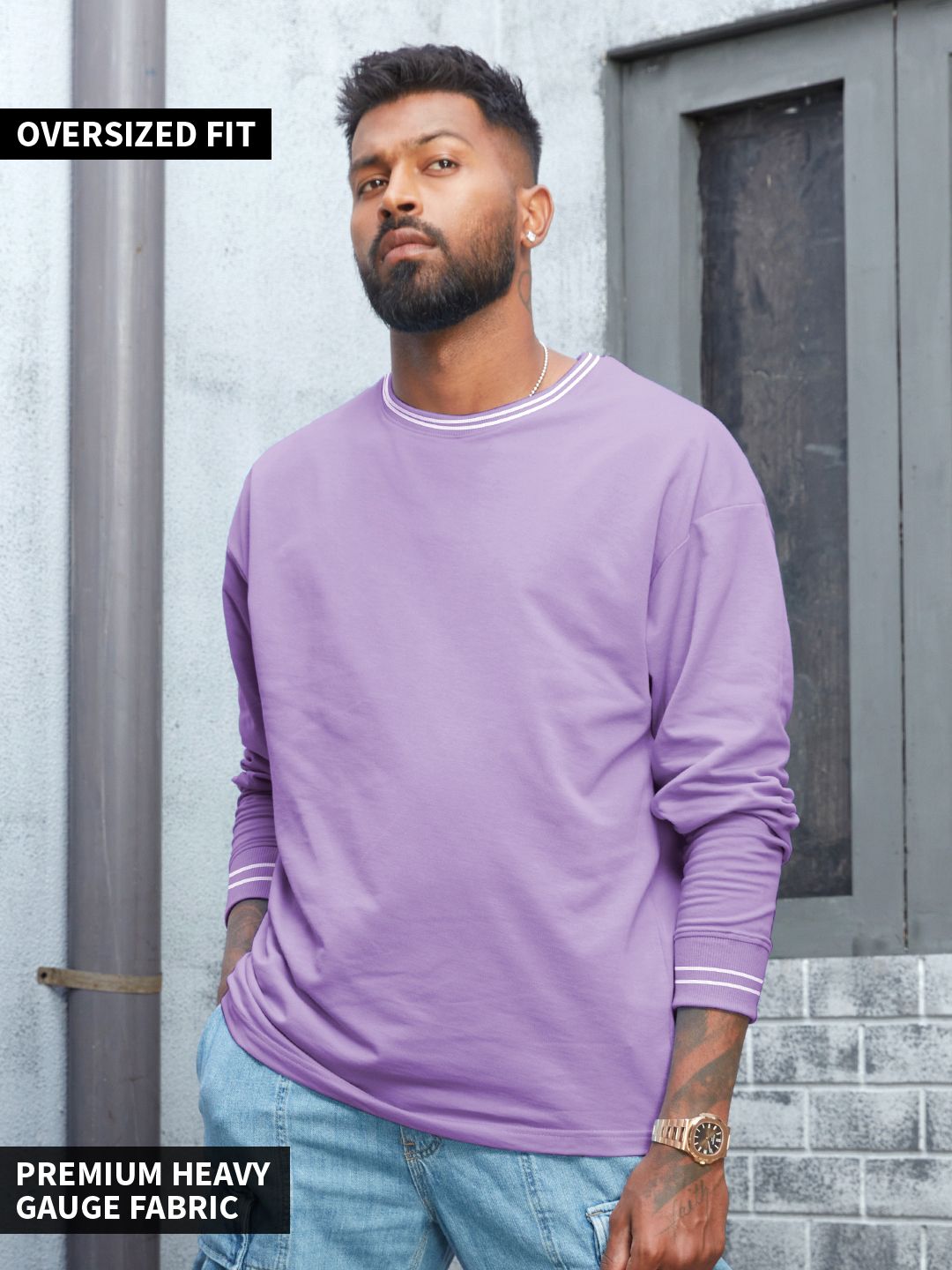 Buy TSS Originals Mosiac Blue Oversized Full Sleeve Tshirts Online