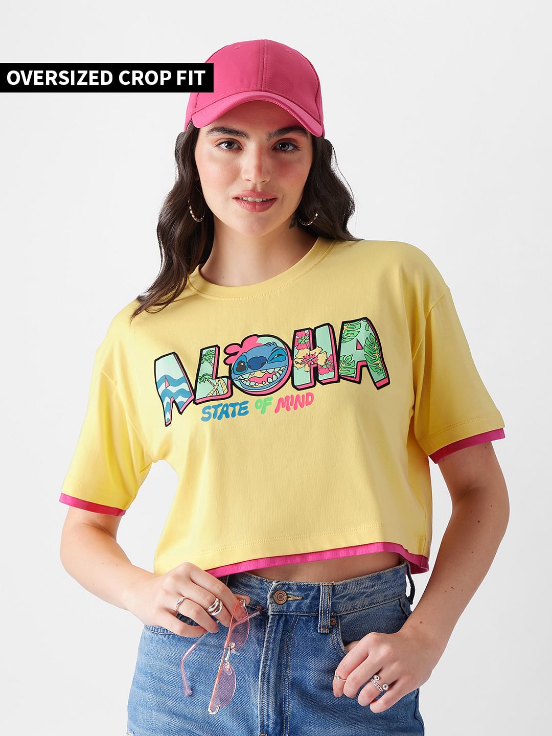 Buy Lilo & Stitch: Aloha Women Oversized Crop Tops Online