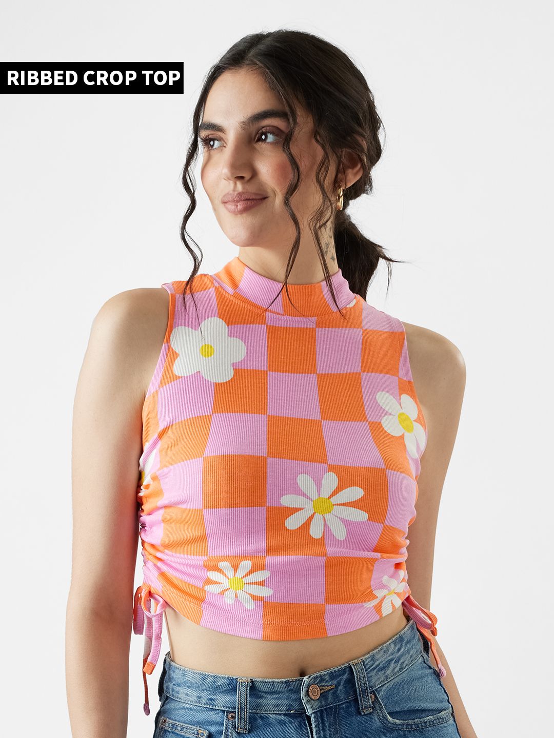 Buy Groovy Garden Cropped Tank Top Online