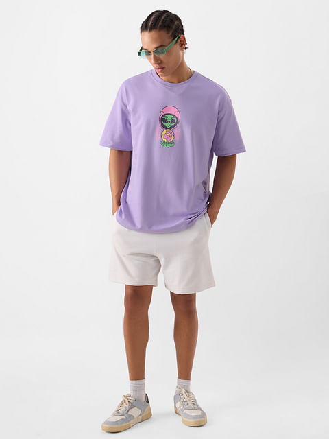 Buy AI Aliens: Exploring Earth Men Oversized Tshirt Online