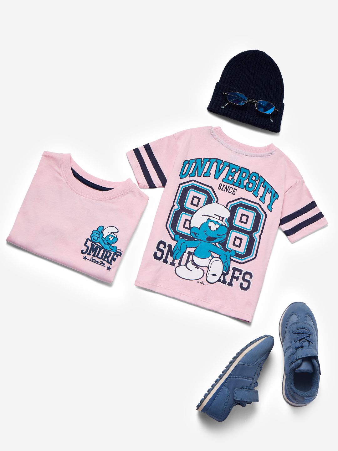 The Smurfs: 88 Girls Cotton T-Shirts (2-8 Yrs)