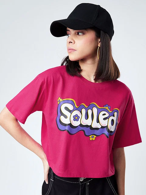Buy Tss Originals Souled Oversized Womens Oversize Crop Tops Online At The Souled Store