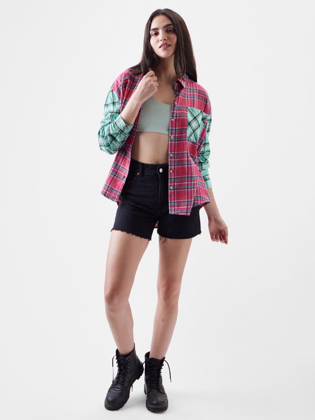 Plaid Shirt: Vineberry Women Boyfriend Shirts online