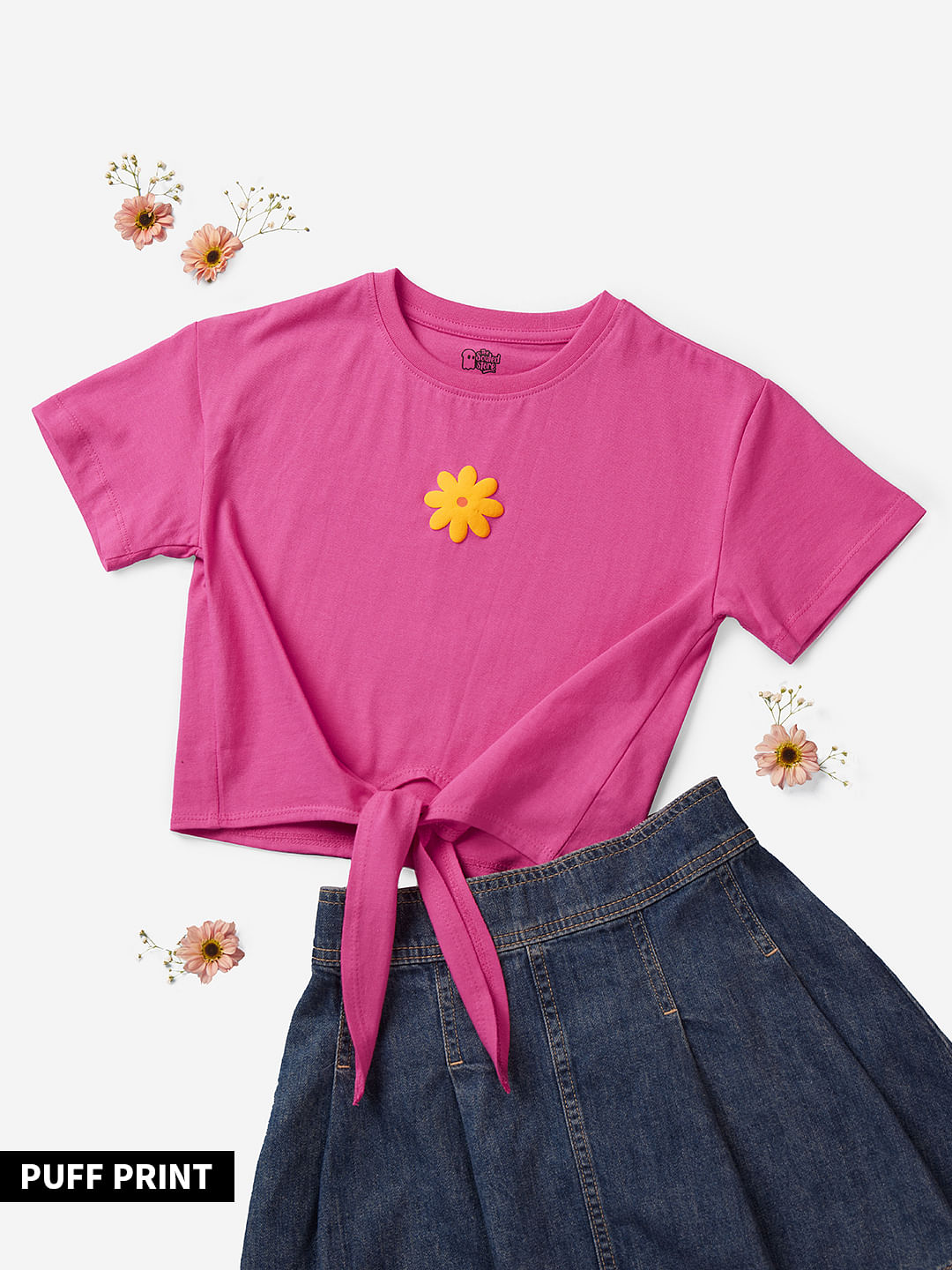 buy-solids-hot-pink-girls-t-shirts-online