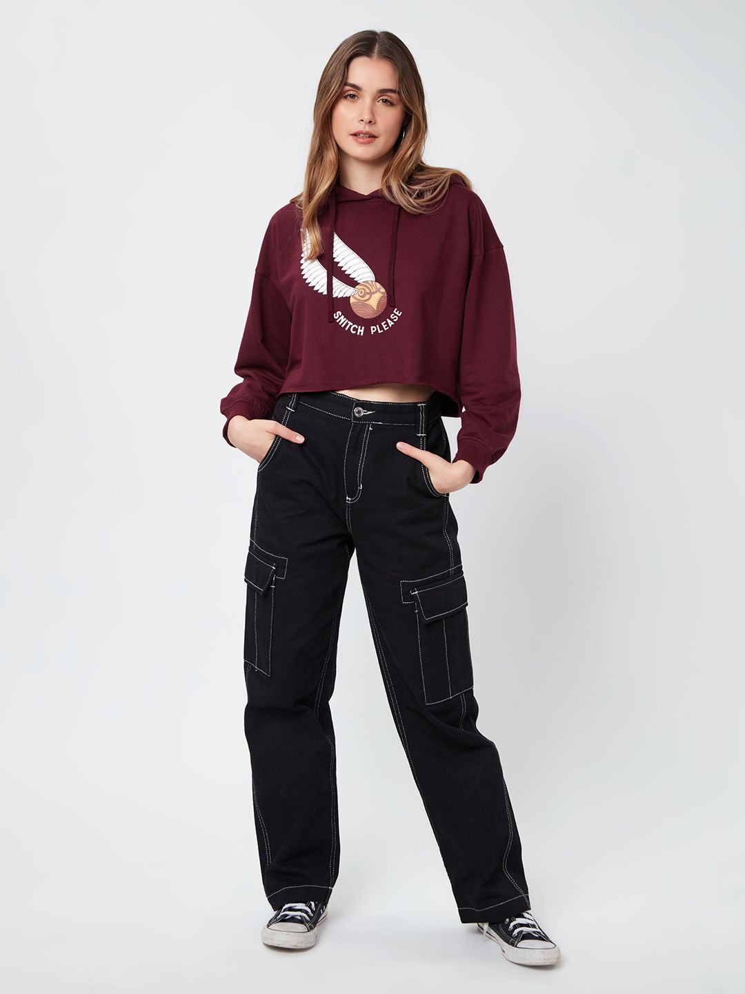 Harry Potter: Snitch Please Women Oversized Hoodies price