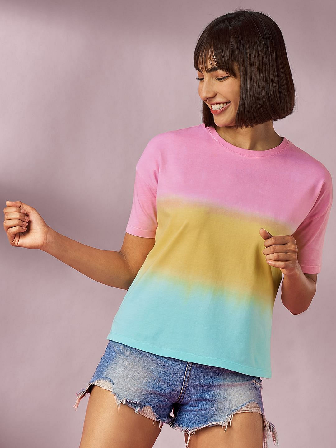 Buy Tie dye Dawn Drop Shoulder T-shirt