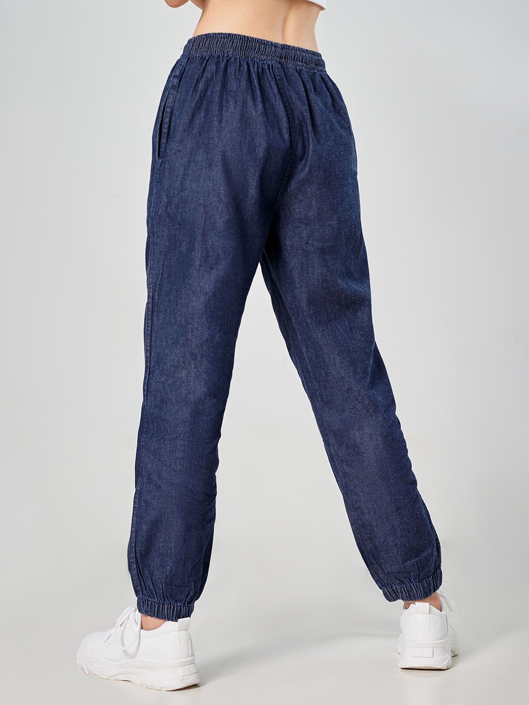 Buy Women's Denim Jogger Space Blue Women Denim Joggers online at The
