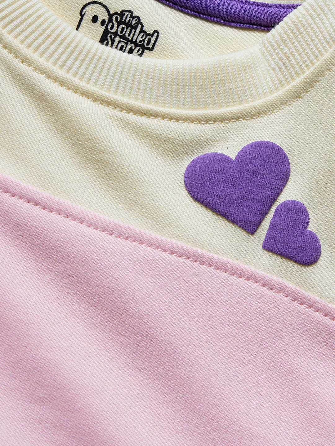 Buy TSS Originals: Purple Hearts Girls Cotton Sweatshirts Online