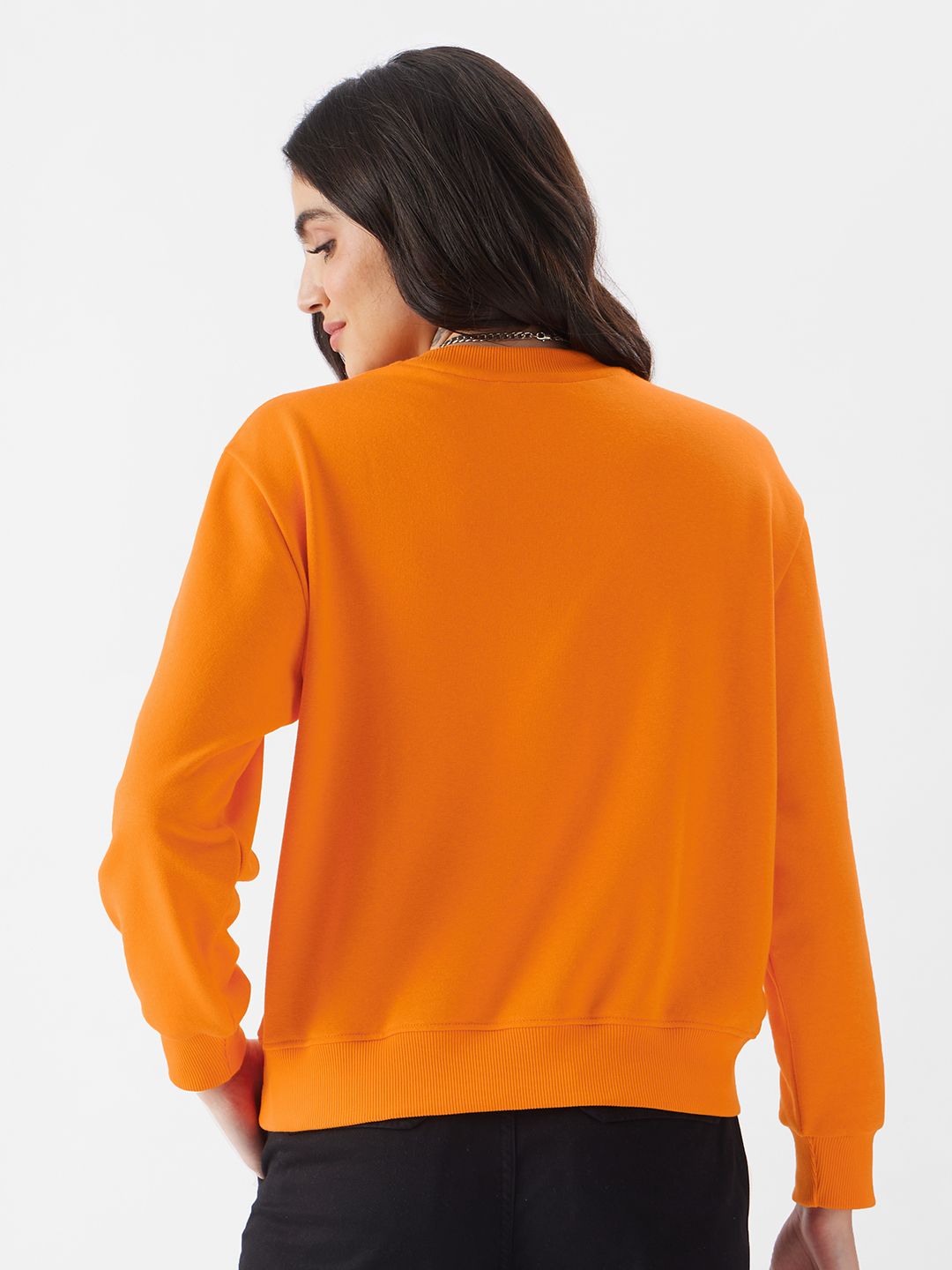 Buy Blazing Orange Sweatshirt Women Oversized Sweatshirts