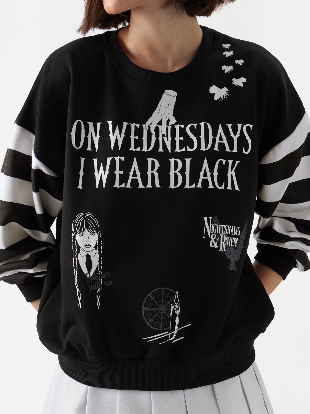 Wednesday: Solitude Women Oversized Sweatshirts online