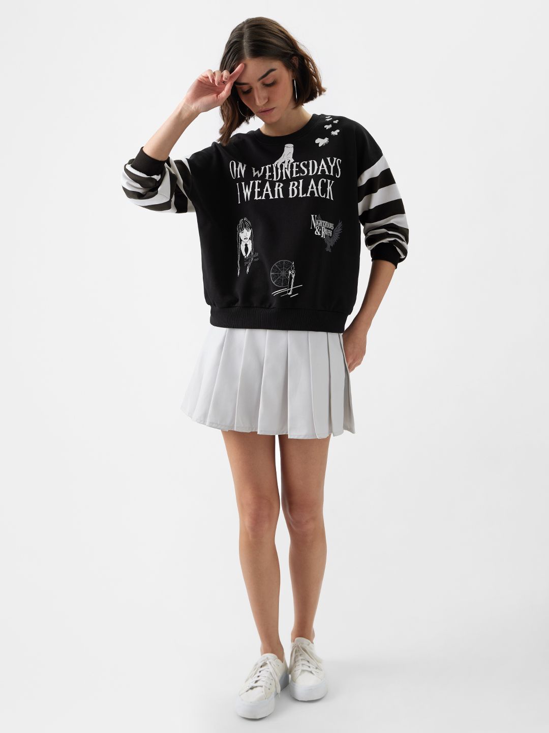 Wednesday: Solitude Women Oversized Sweatshirts price