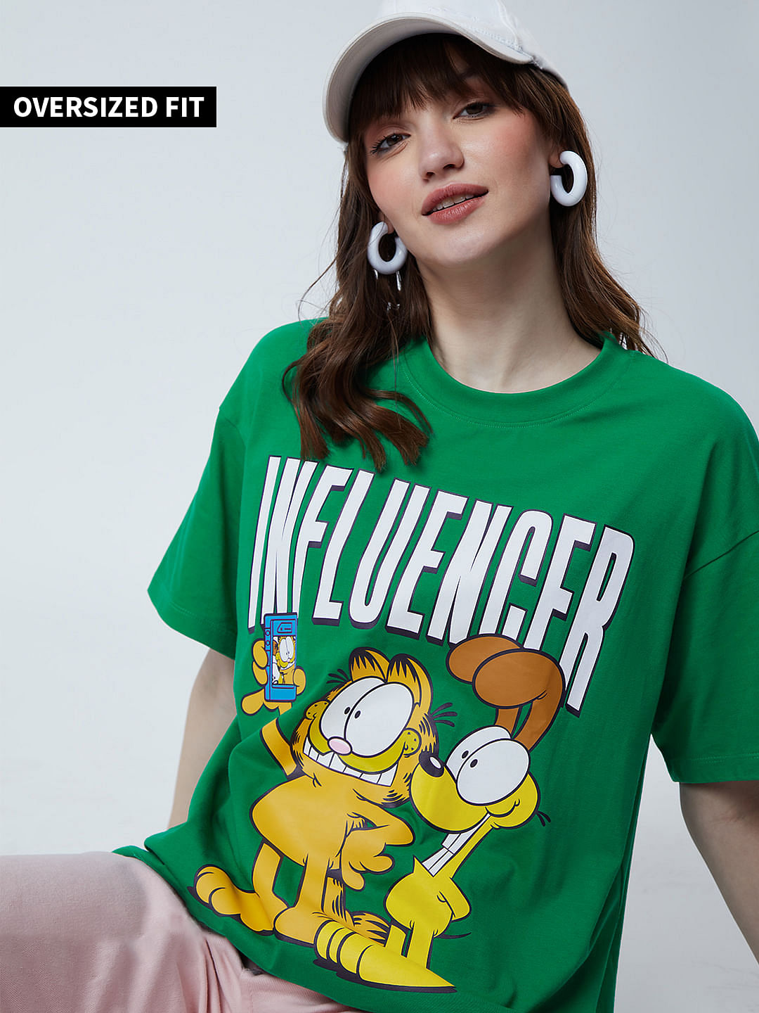 Buy Garfield Influencer Womens Oversized T Shirt Online At The Souled