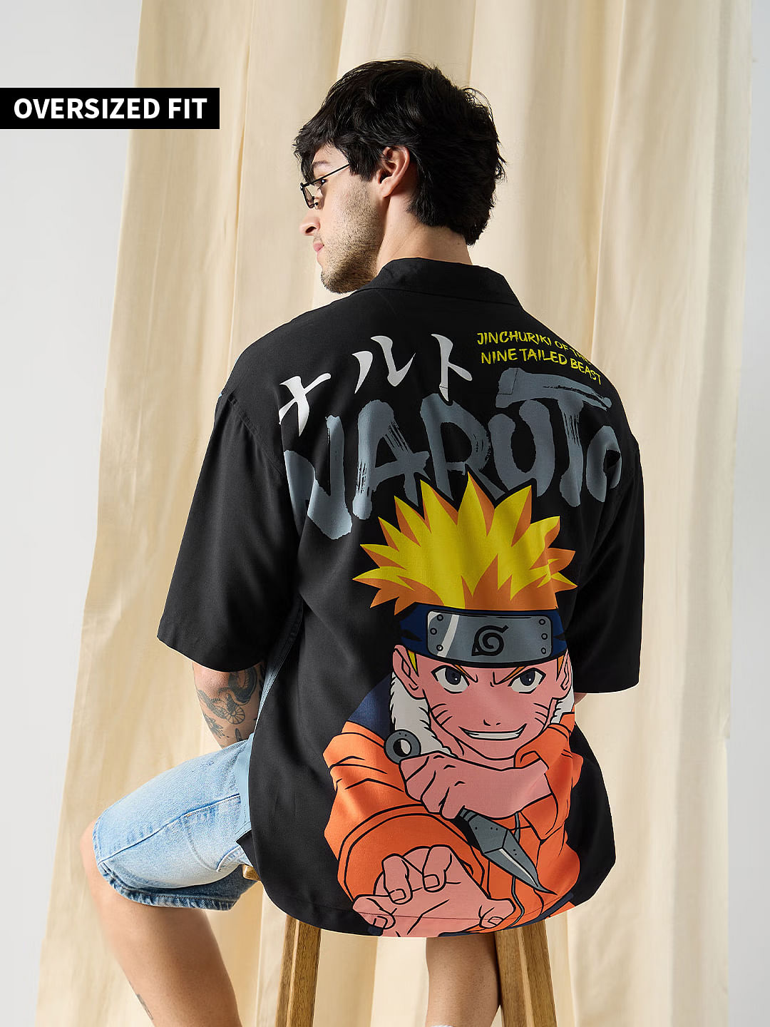 Buy Naruto: Jinchuriki Men Oversized Shirt Online