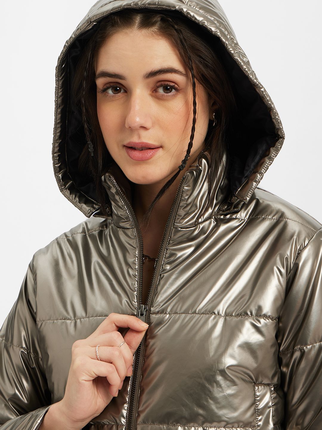 Buy TSS Originals: Dark Silver Women Puffer Jackets online at The ...