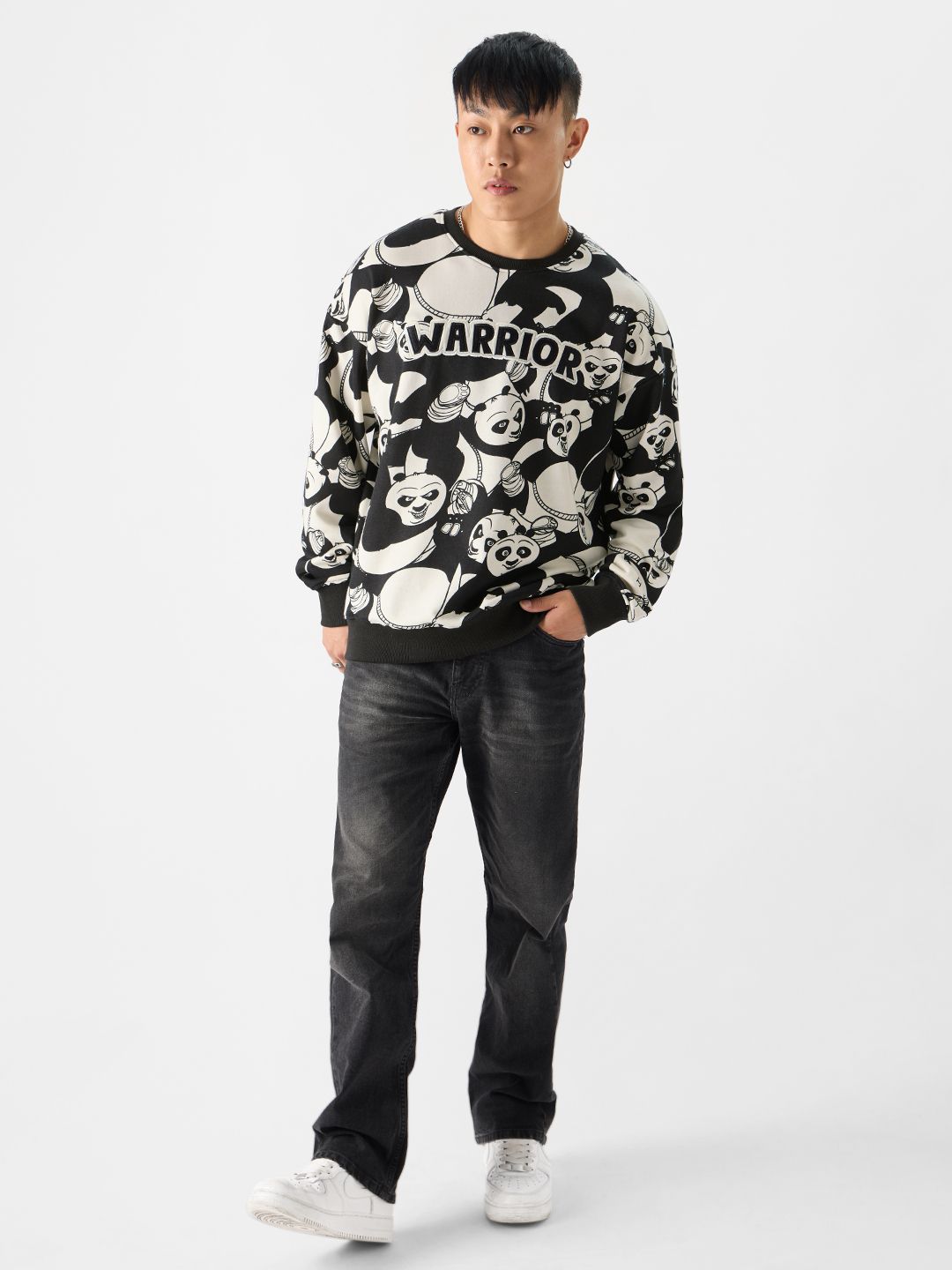 Kung Fu Panda: The Warrior Men Oversized Sweatshirts price