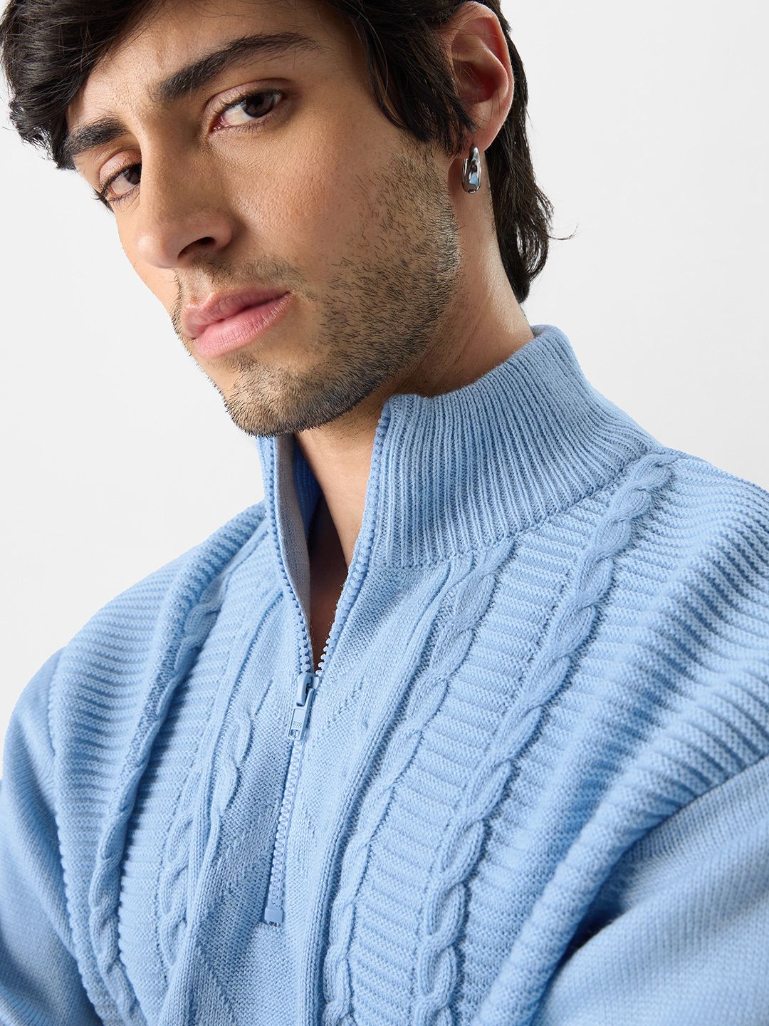 Solids: Airy Blue Oversized Pullovers online