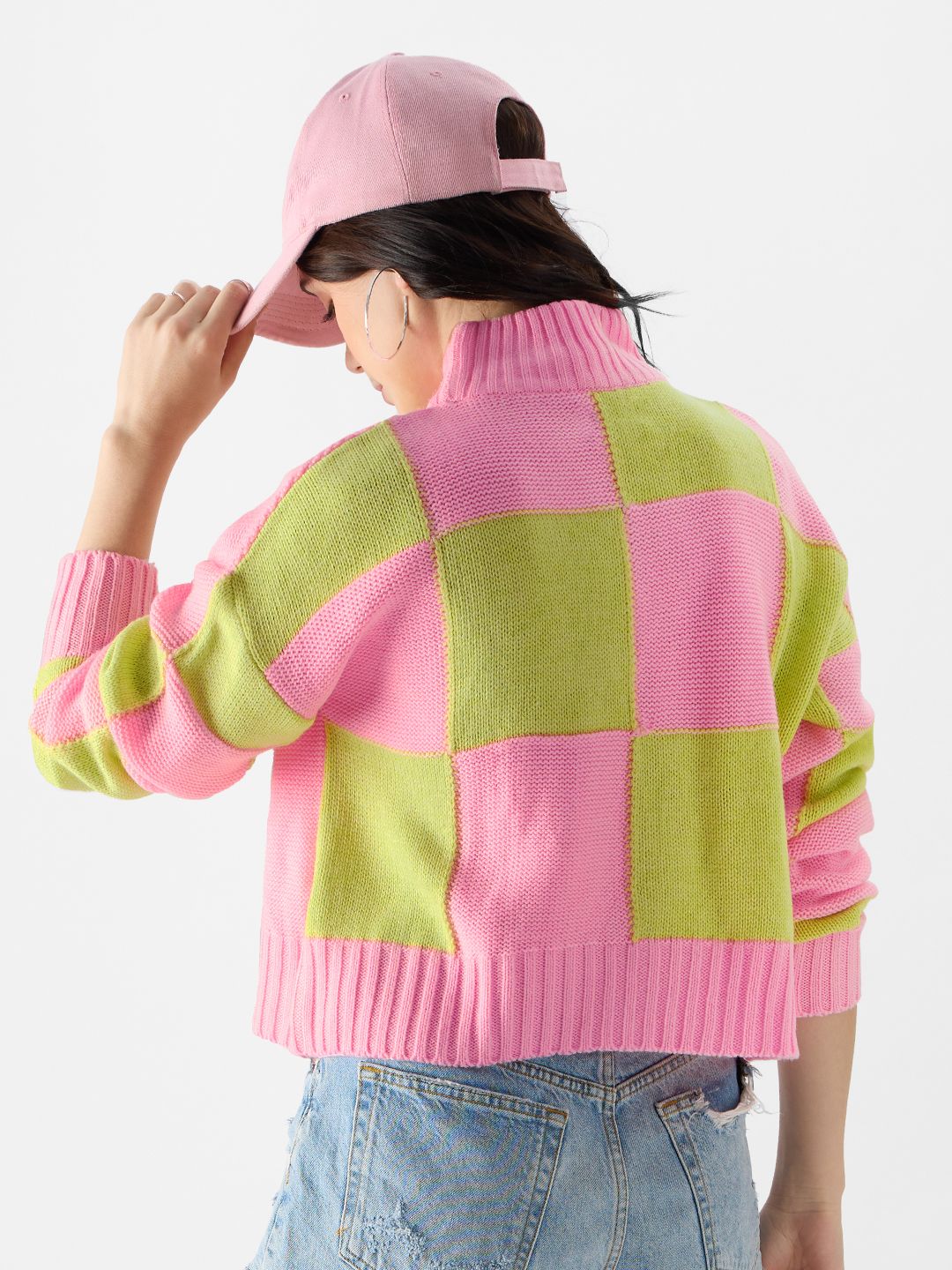 Buy Knitted Sweater: Candy Lime Women Turtle Neck Sweaters
