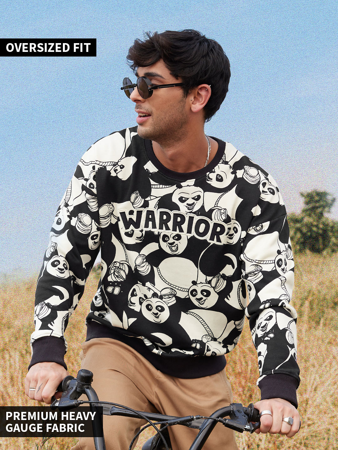 Buy Kung Fu Panda: The Warrior Mens Oversized Sweatshirt Online