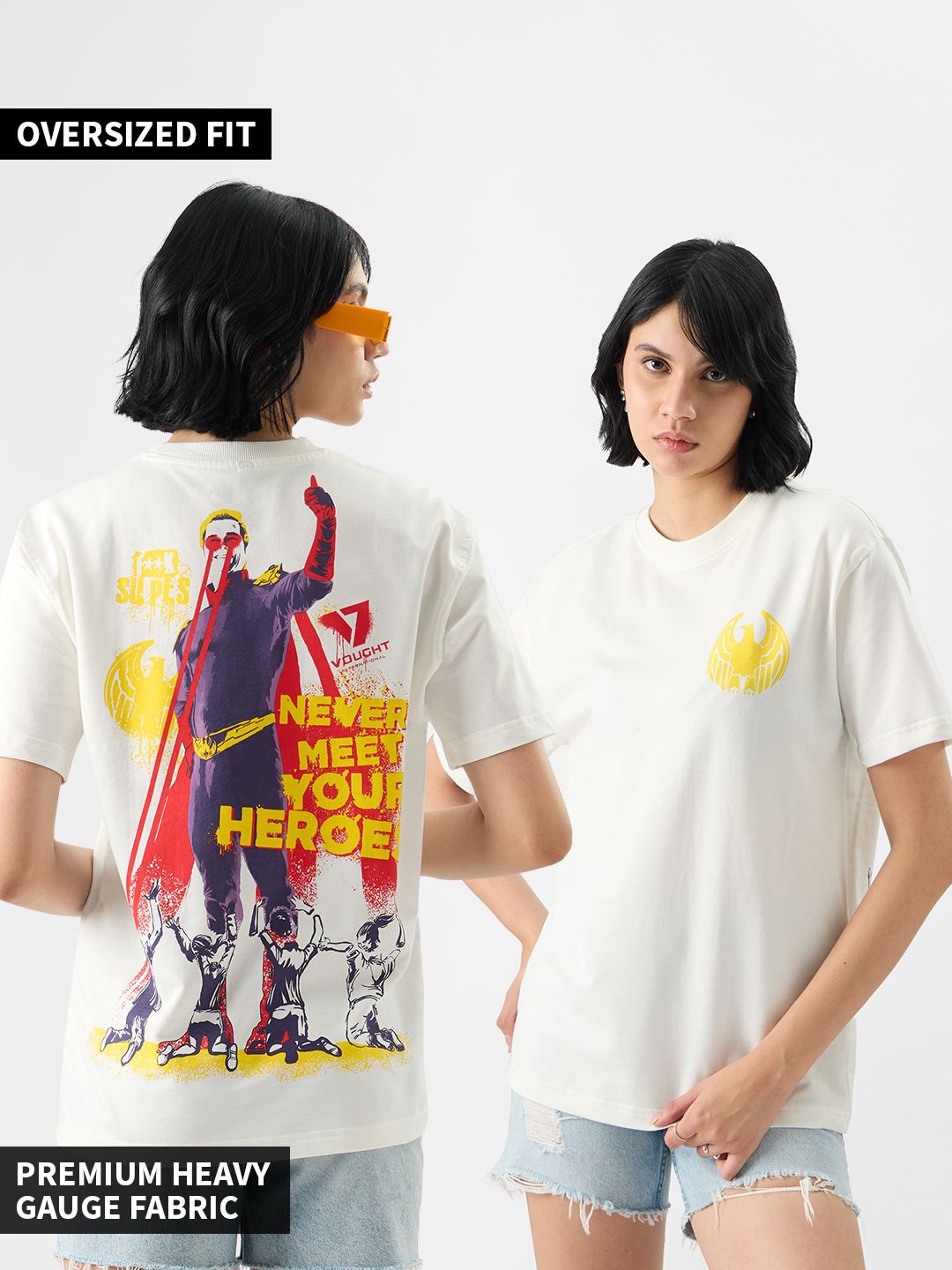 Buy The Boys Never Meet Your Heroes Women Boyfriend Fit TShirts Online