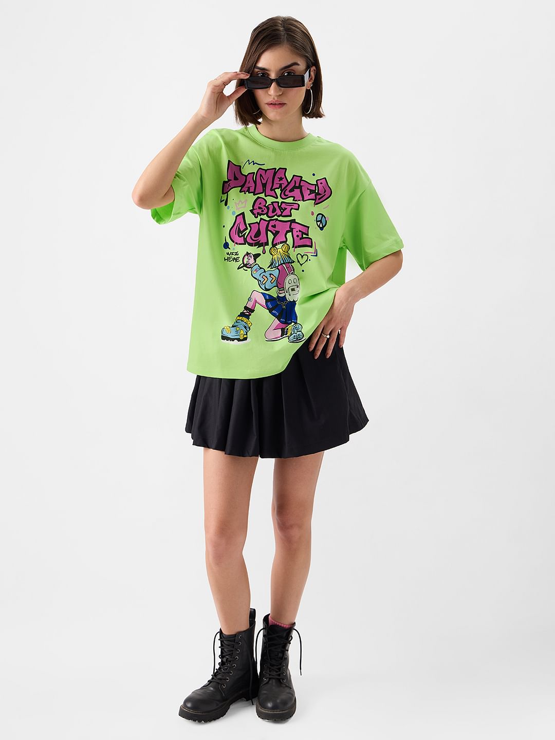 Buy Damaged But Cute Women Oversized T Shirts online at The Souled Store