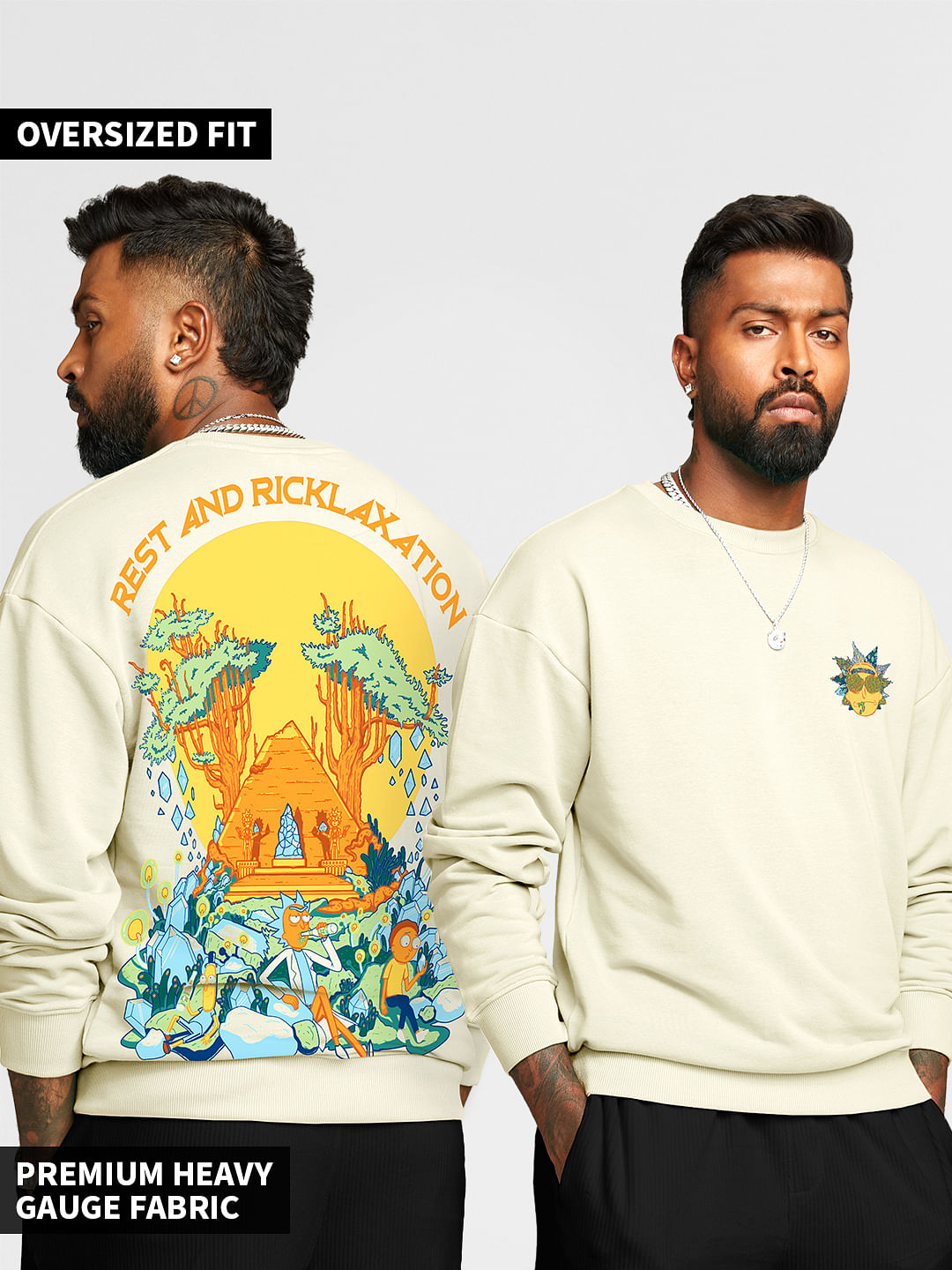 Buy Rick and Morty: Ricklaxation Mens Oversized Sweatshirt Online