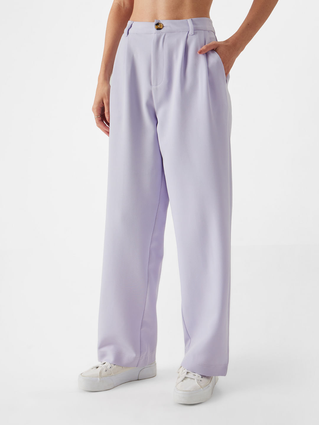 Buy Solids: Lavender Women Pants Online