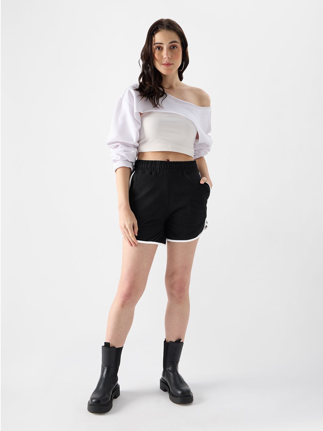 Buy Black Dolphin Shorts Women Lounge Shorts Online