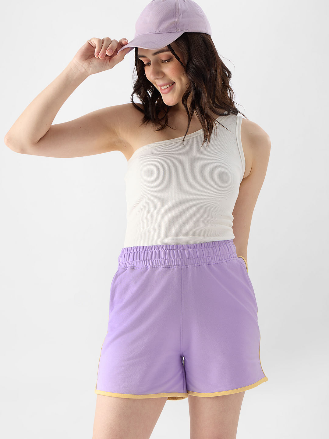 Buy Deep Lavender Lounge Shorts Women Lounge Shorts Online At The