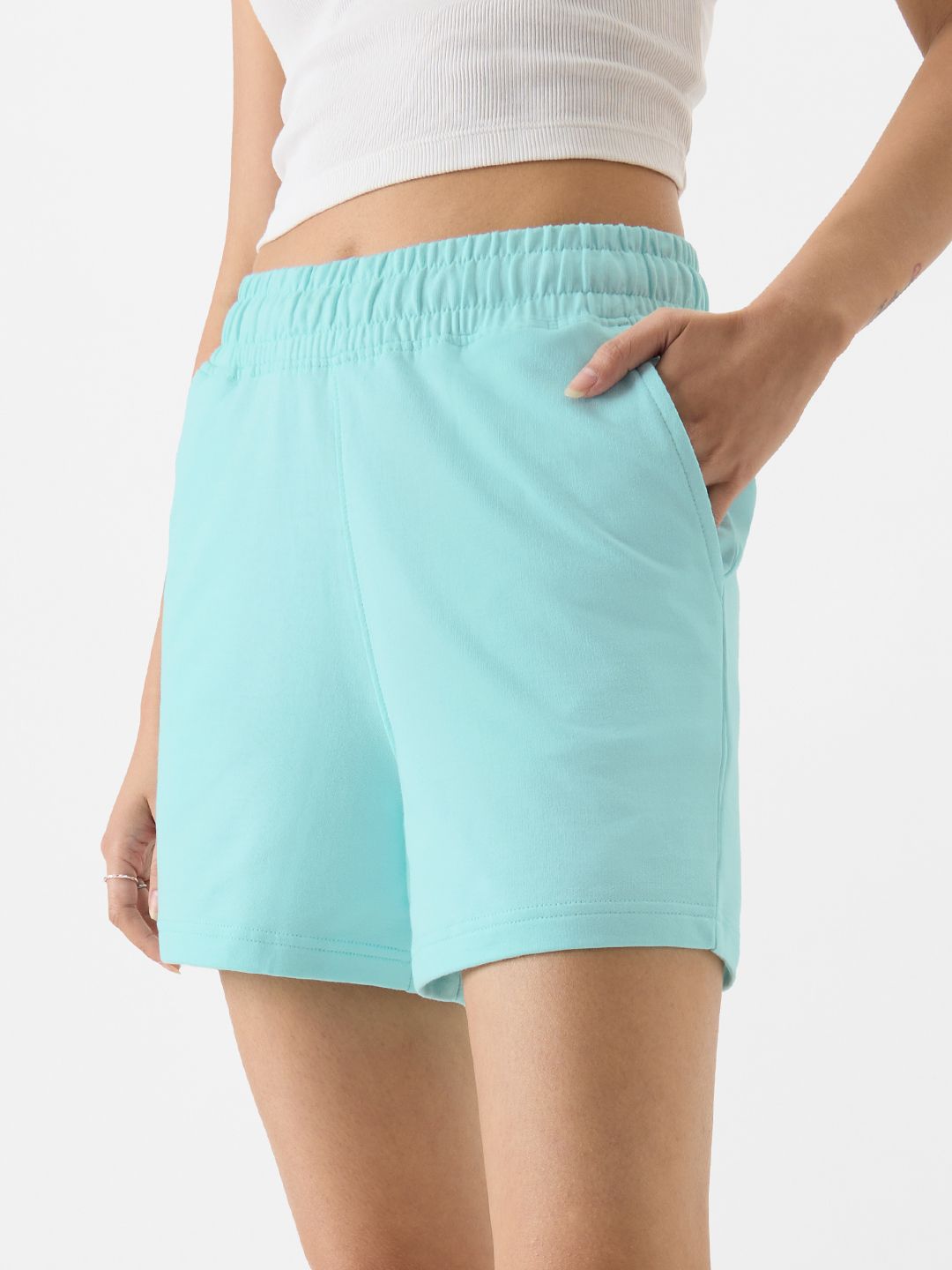 Buy Crystal Blue Lounge Shorts Women Lounge Shorts online at The Souled