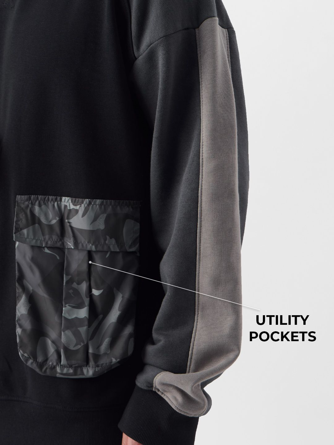 TSS Originals: Black Camo Men Oversized Sweatshirts online