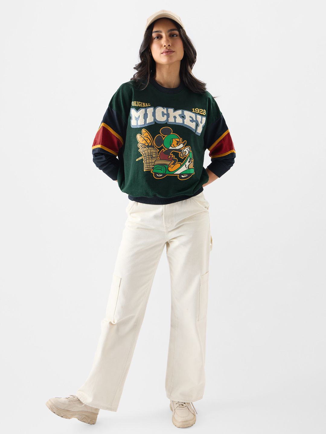 Mickey: Parisian Vibes Women Oversized Sweatshirts price