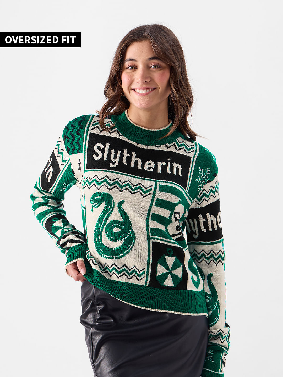 Buy Harry Potter House Slytherin Womens Knitted Sweaters Online