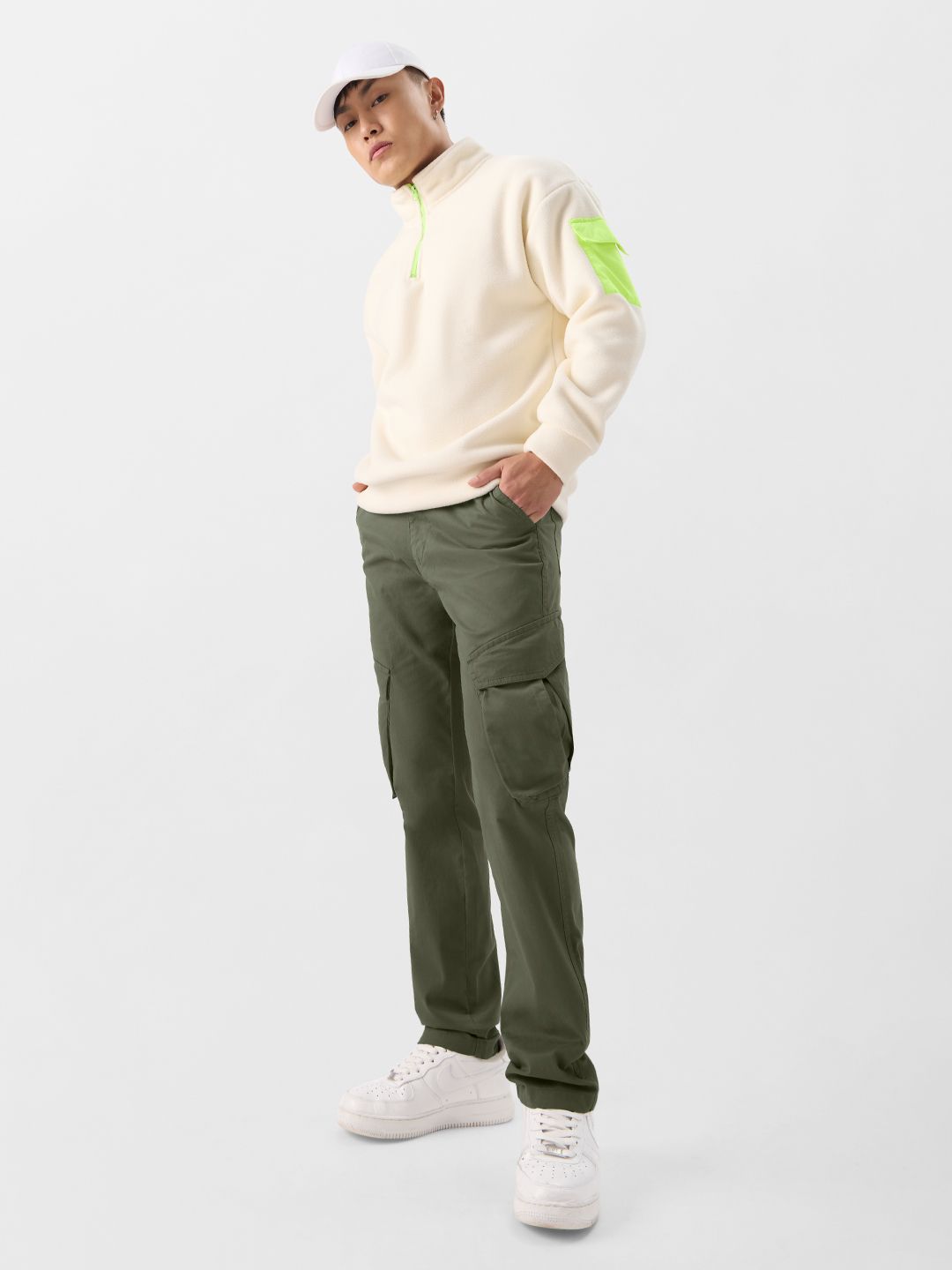 Buy Solids Light Olive Mens Pants Online