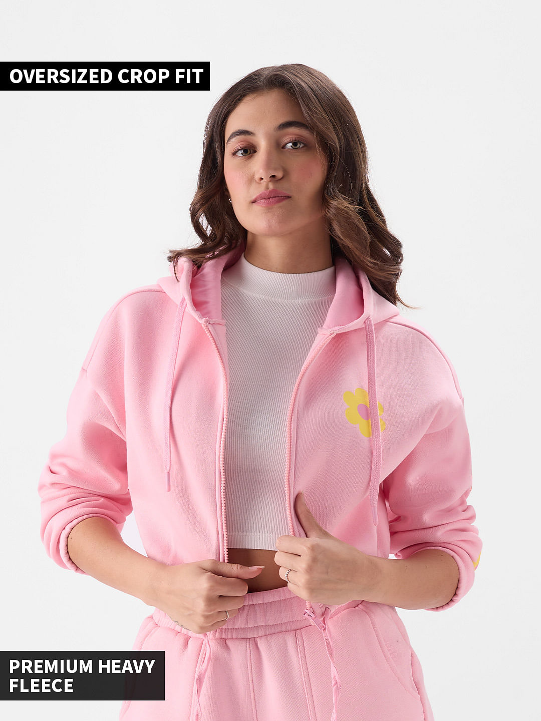  Buy Rosette Women Cropped Oversized Hoodie Online