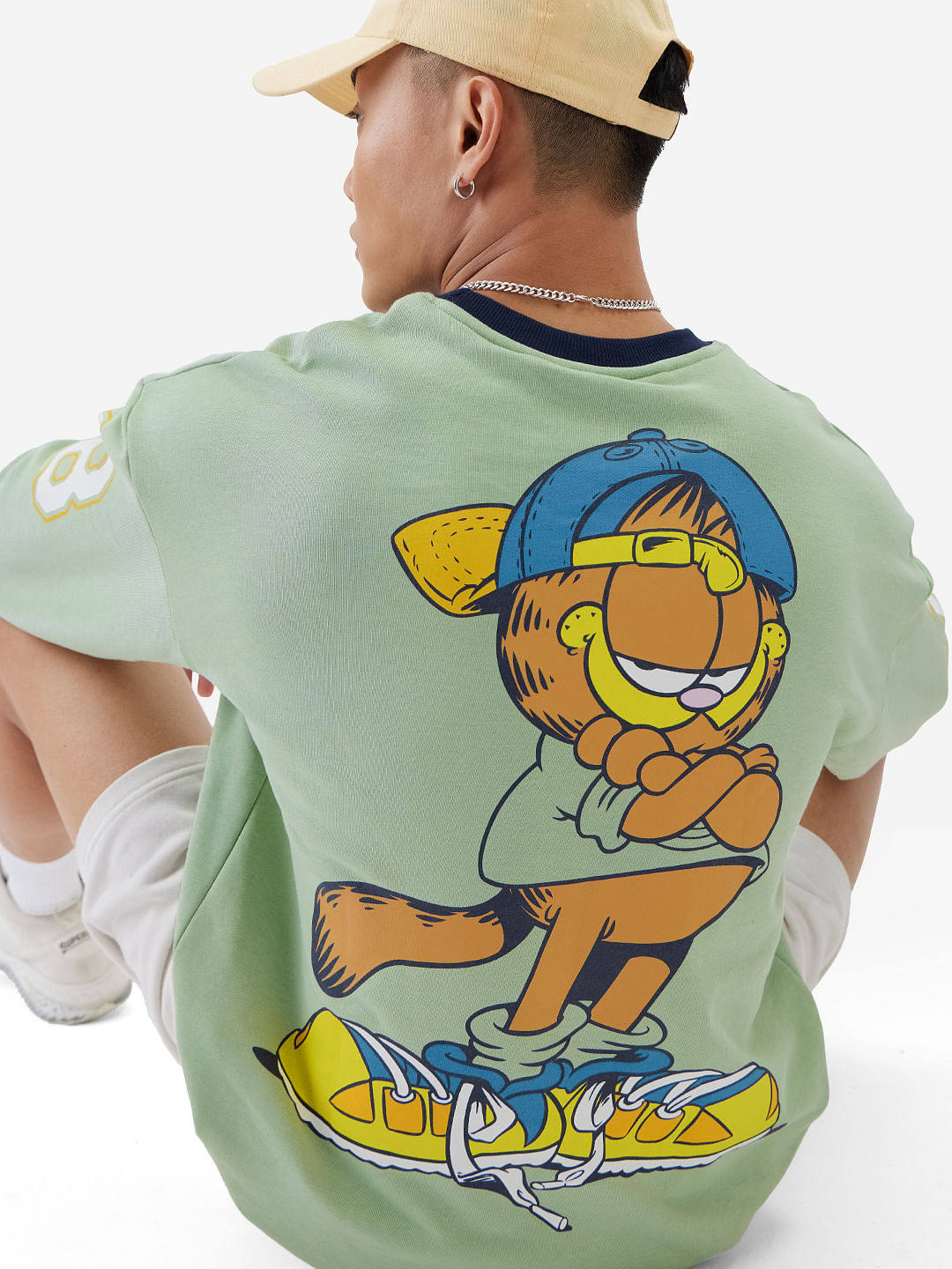 Buy Official Garfield: Gangster Men Oversized Sweatshirt Online