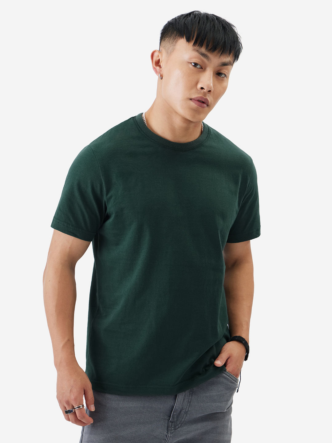 Buy Solids: Emerald Green T-Shirts Online