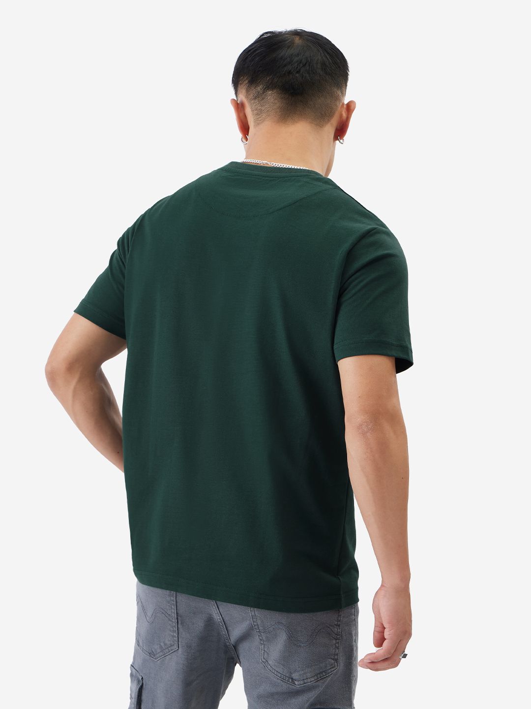 Solid Emerald Green Textured Classic Custom Shirt 100c 50*50 Saq573b
