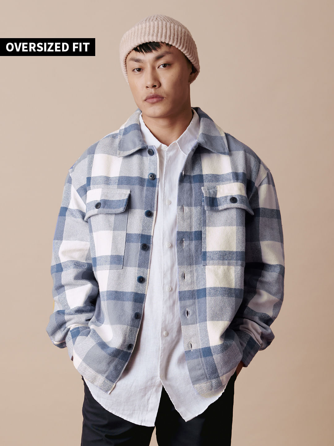 Buy TSS Originals: Grey Box Mens Flannel Shacket Online