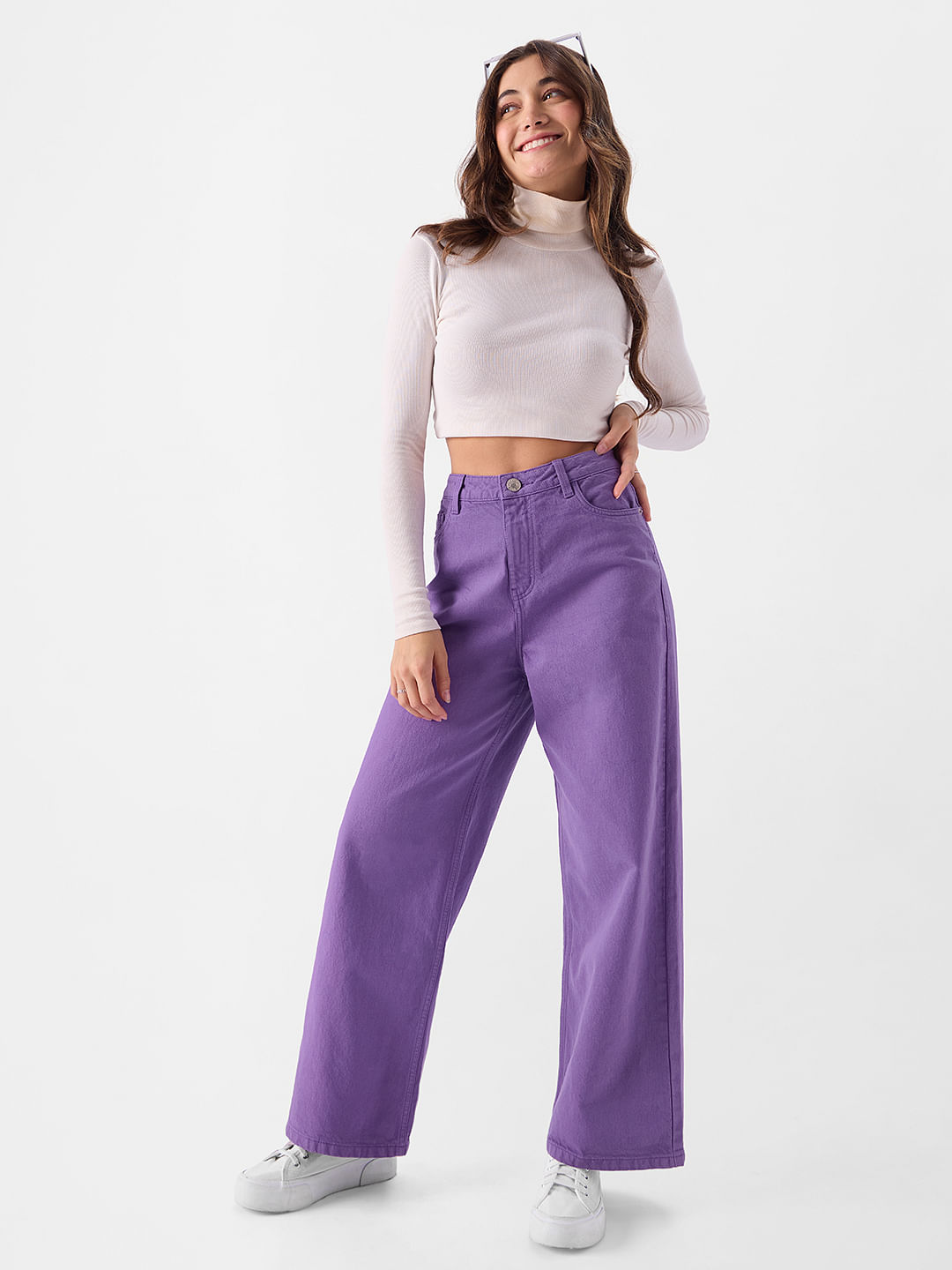 Buy Solids: Violet Women Jeans Online