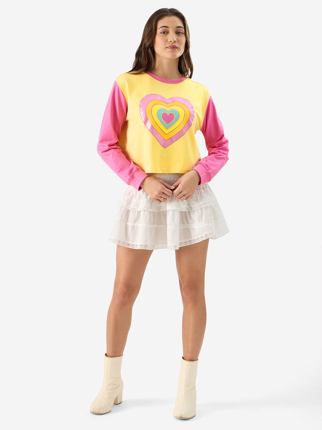 TSS Originals: Rainbow Hearts Women Full Sleeves Tops price