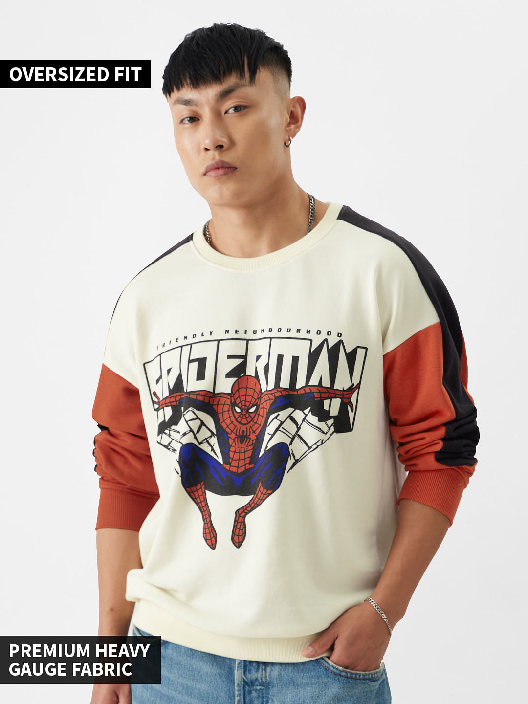 Buy Spiderman: The Web Slinger Mens Oversized Sweatshirt Online