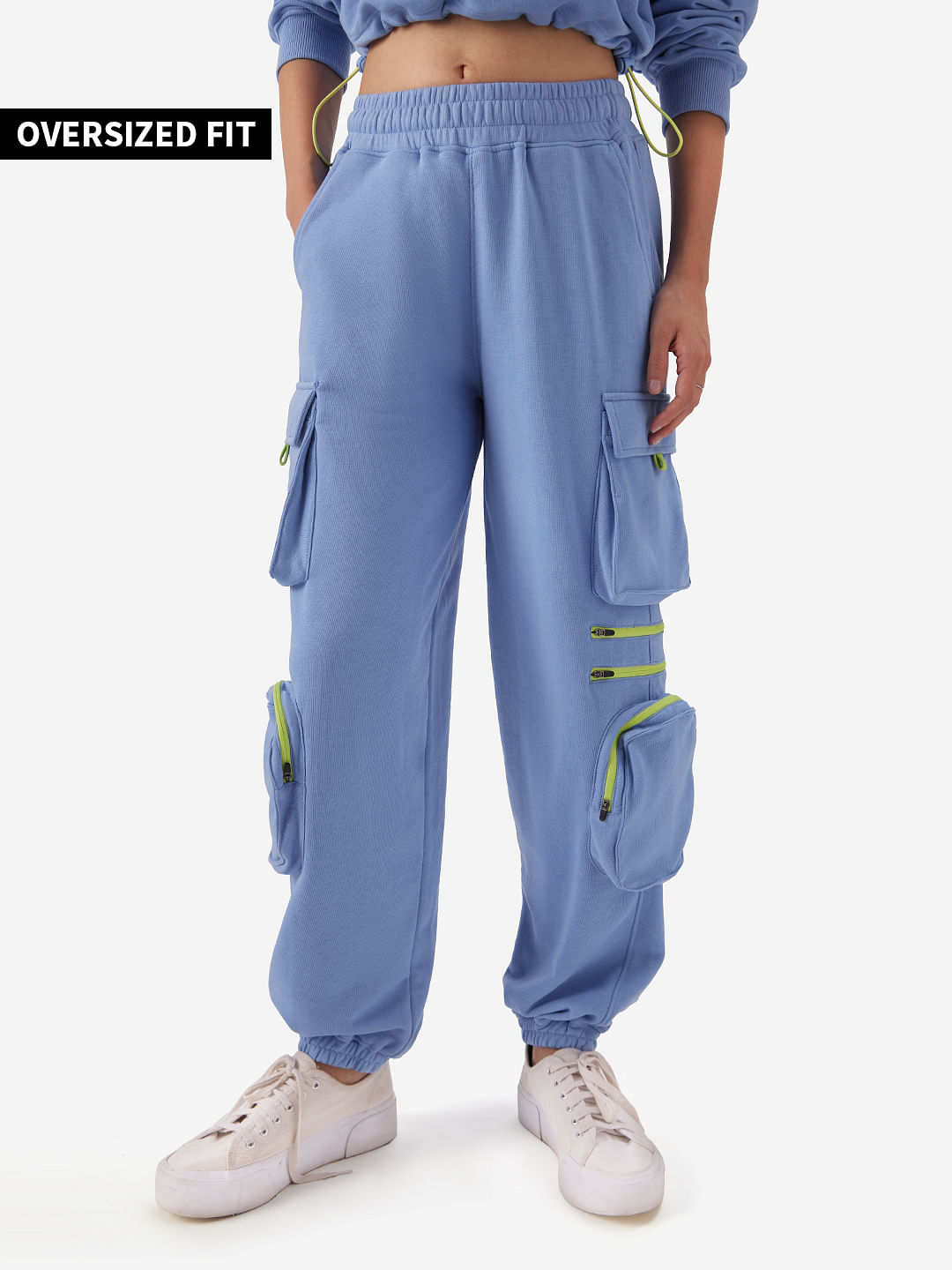 Buy Periwinkle Utility Joggers Women Cargo Jogger Online