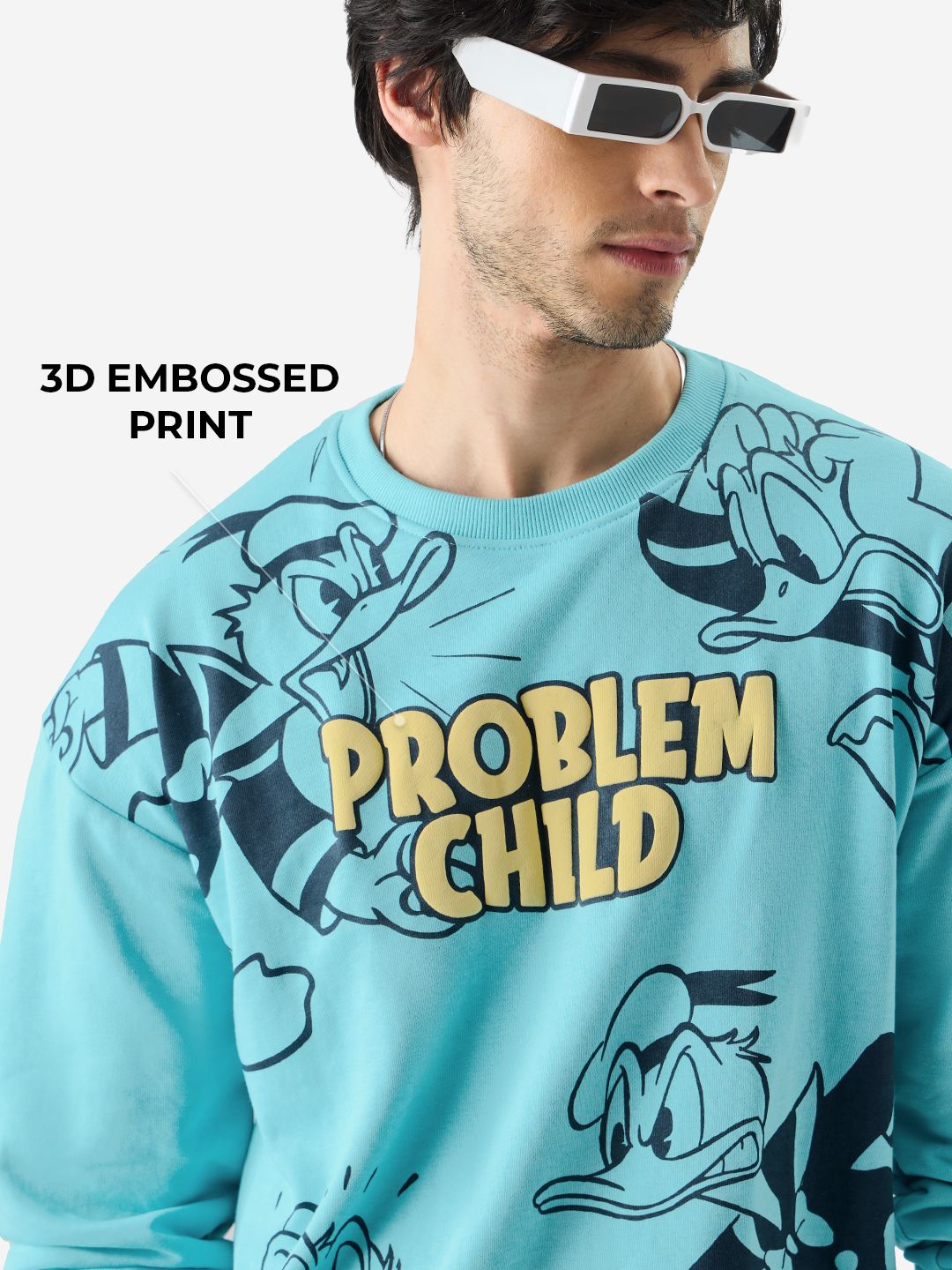 Problem Child Shirts Buy Official Donald Duck: Problem Child Men Oversized Sweatshirt Online
