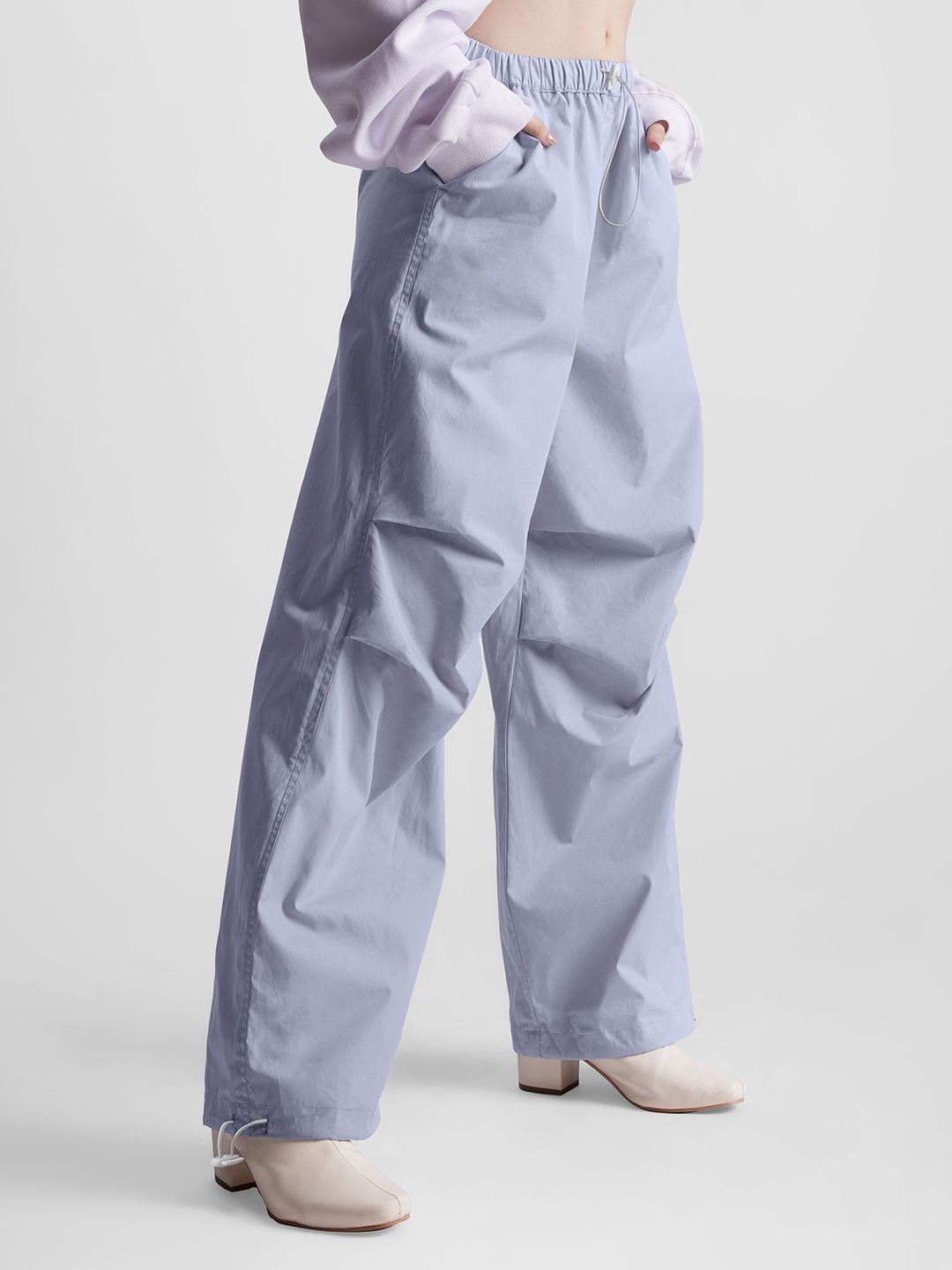 Parachute Pants: Purple Women Pants price