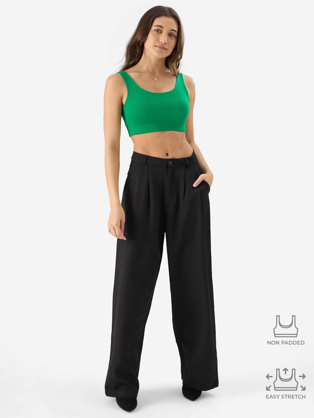 Buy Kelly Green Bralette Top Women Lounge Bralette Online