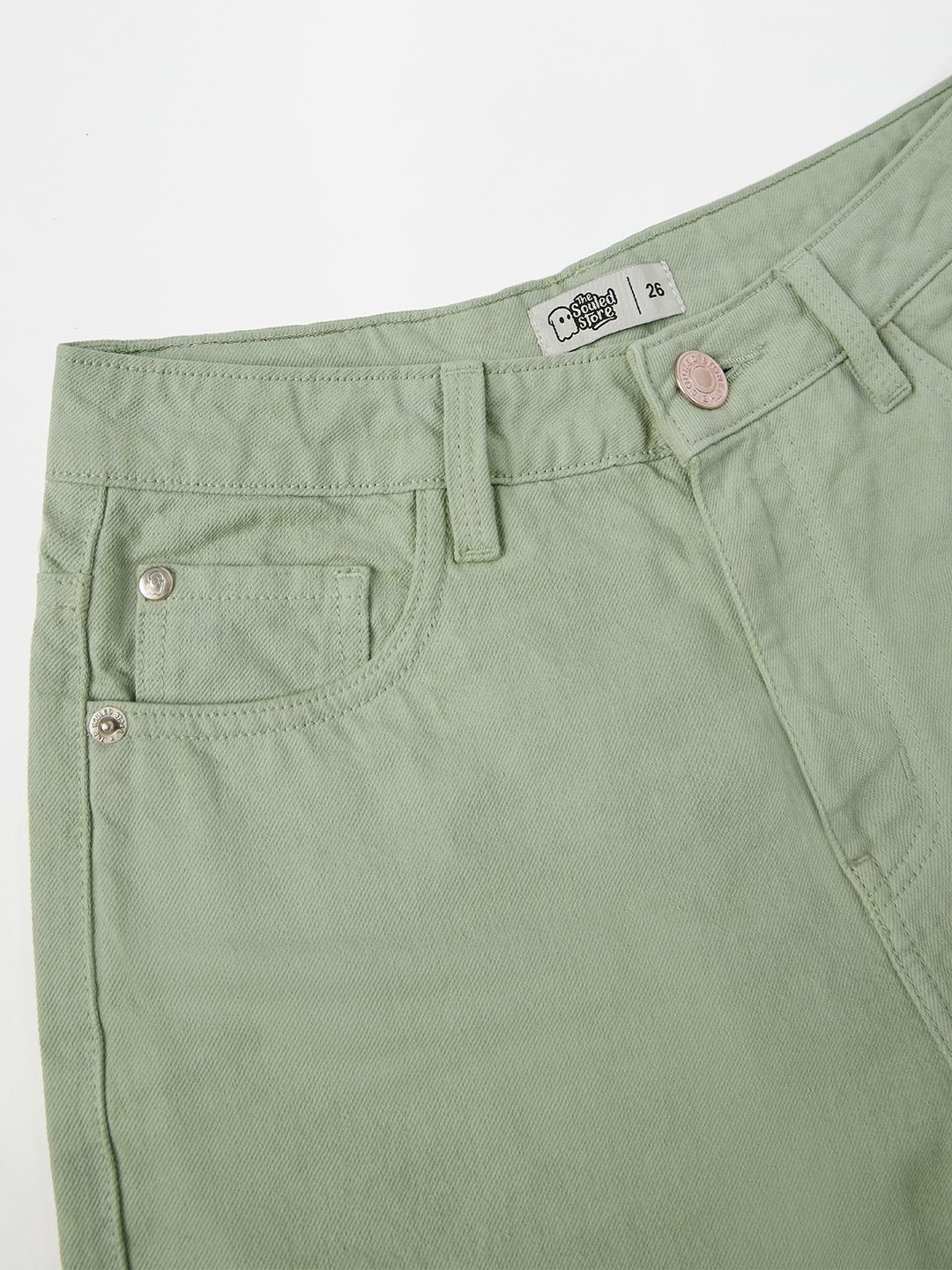 Buy Solids: Sage Green (Wide Leg) Women Jeans