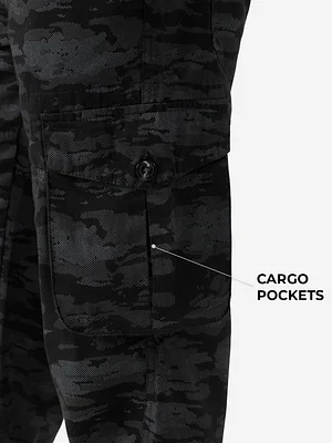 Buy Black Power Stretch Cargo Pants For Men Online In India