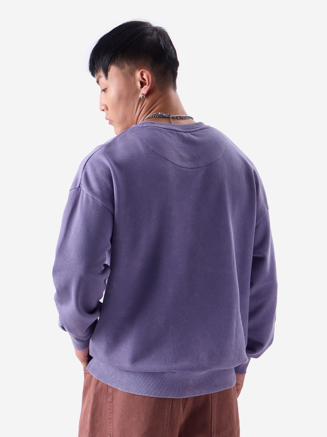 TSS Solids: Blue Surf (Vintage Wash) Men Oversized Sweatshirts price