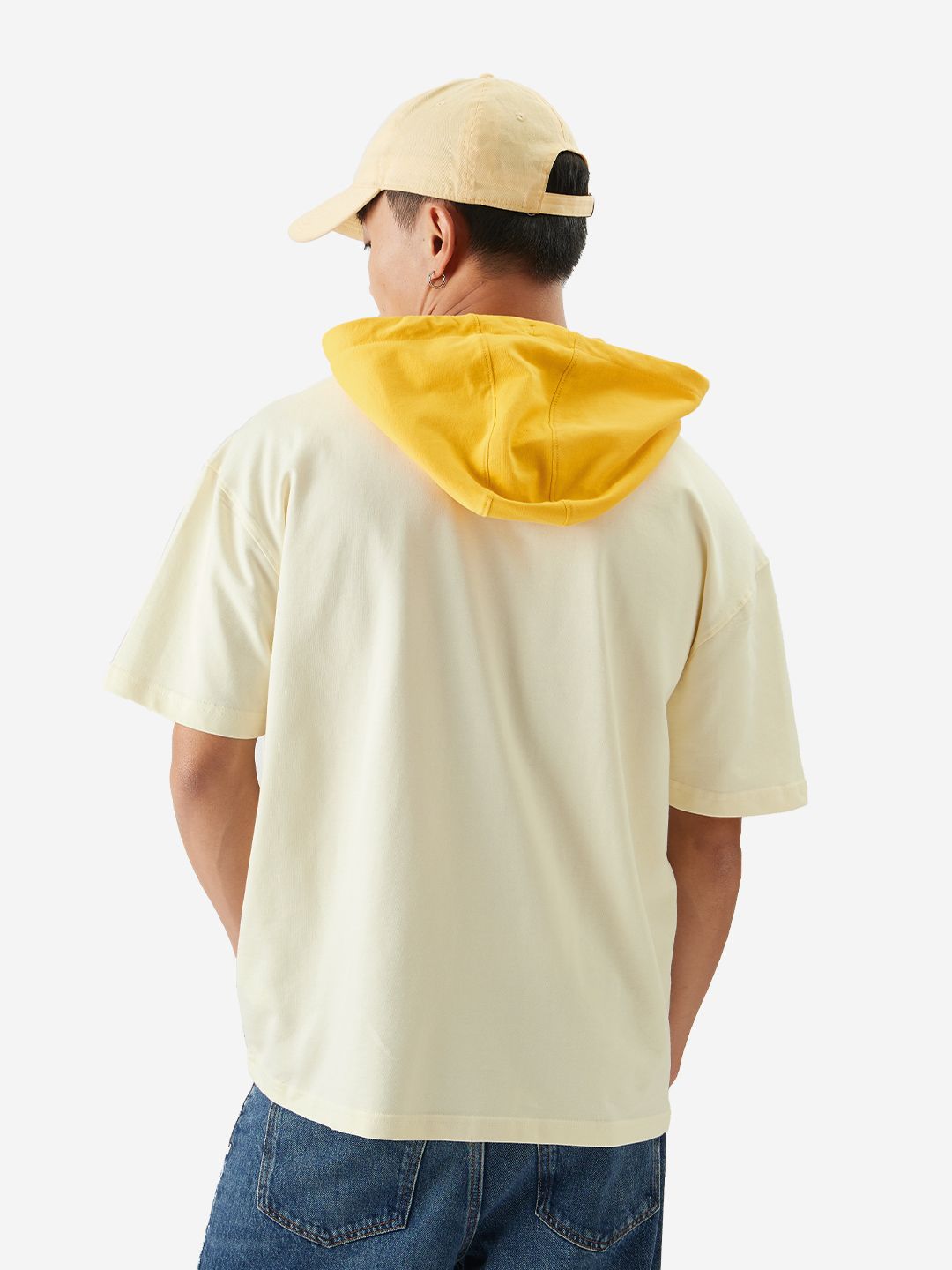 Solids: Off White and Yellow Hooded T-Shirts price
